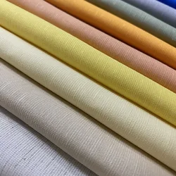 Wholesale Pure Color Linen Viscose Polyester Blend Fabric