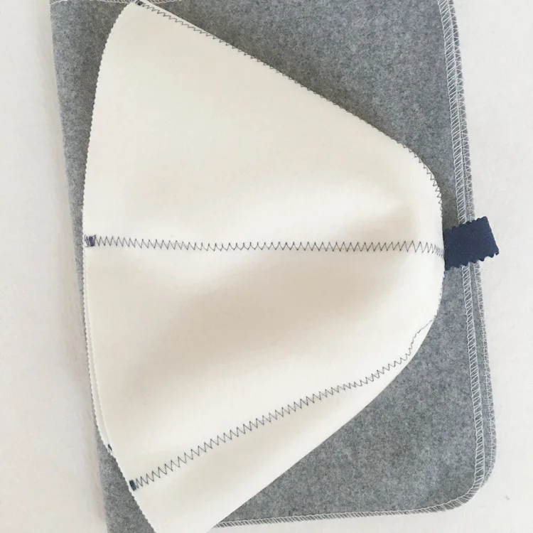 Organic Wool Felt  sauna hats with embroidery