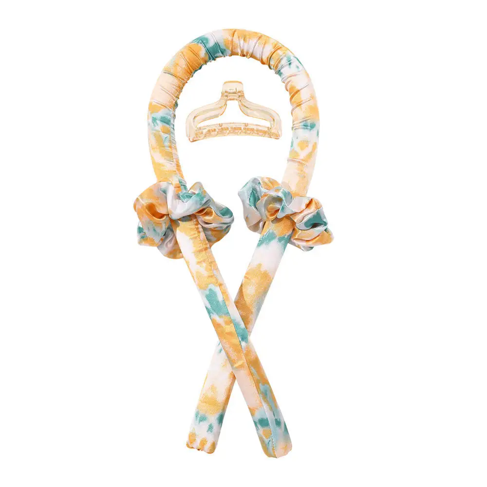 Lazy Magic Soft Iron Heatless Silk Sleeping Hair Roller Wave No Heat Hair Curls Rod Curler with Scrunchies Silk Hair Curler