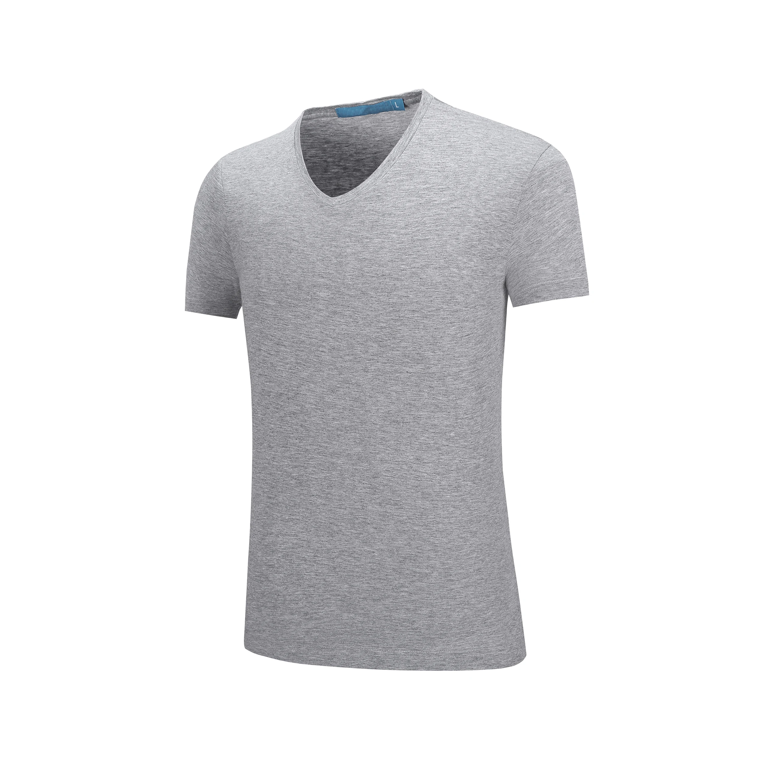 OEM high quality 100% cotton t shirts men tee shirt V neck t shirts