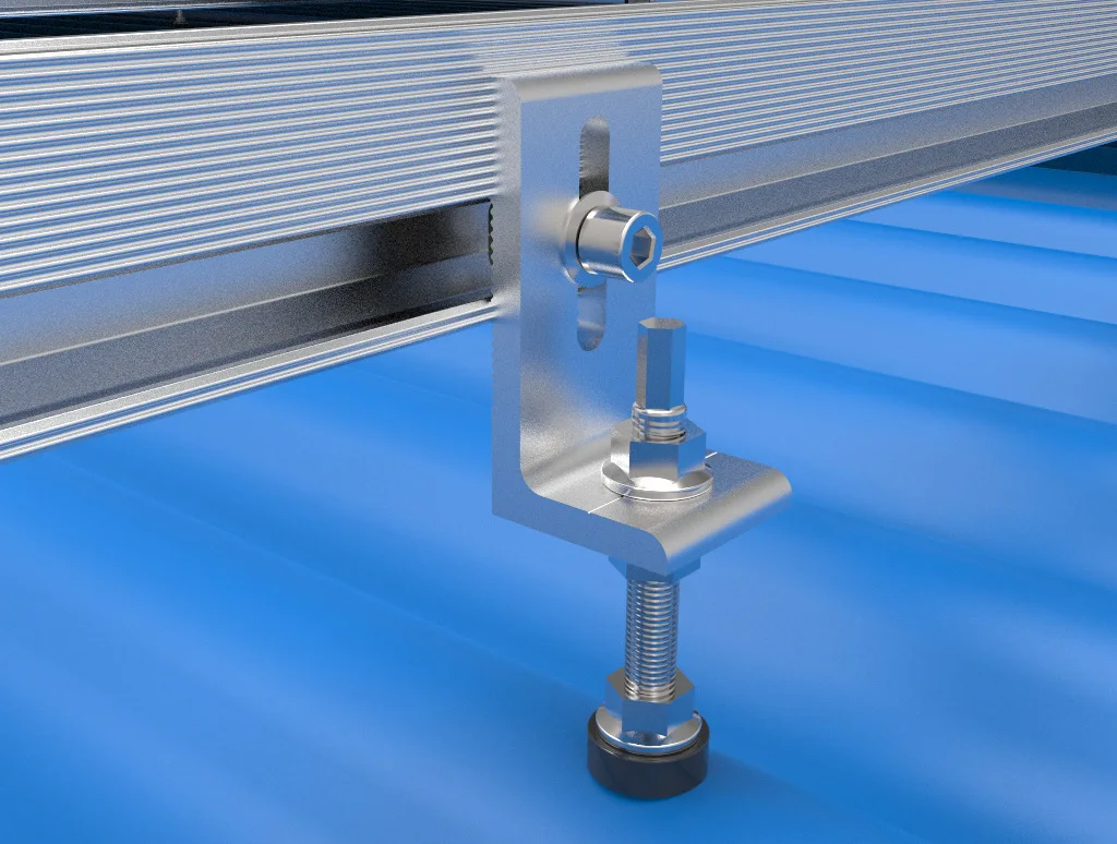 Factory Wholesale Pv Panel Solar L Feet Bracket Solar Mounting L Feet L Foot For Tin Roof