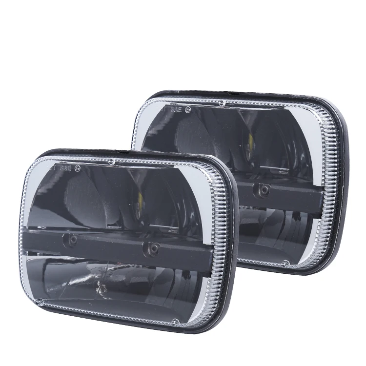 H4 Play & Plug Headlight 5x7 Led Head Light For Jeep Cherokee XJ For Wrangler YJ Truck