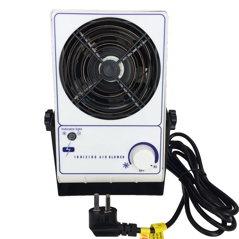 Quickly bench top antistatic electric shock protection ionizer fan eliminate static ionizing air blower