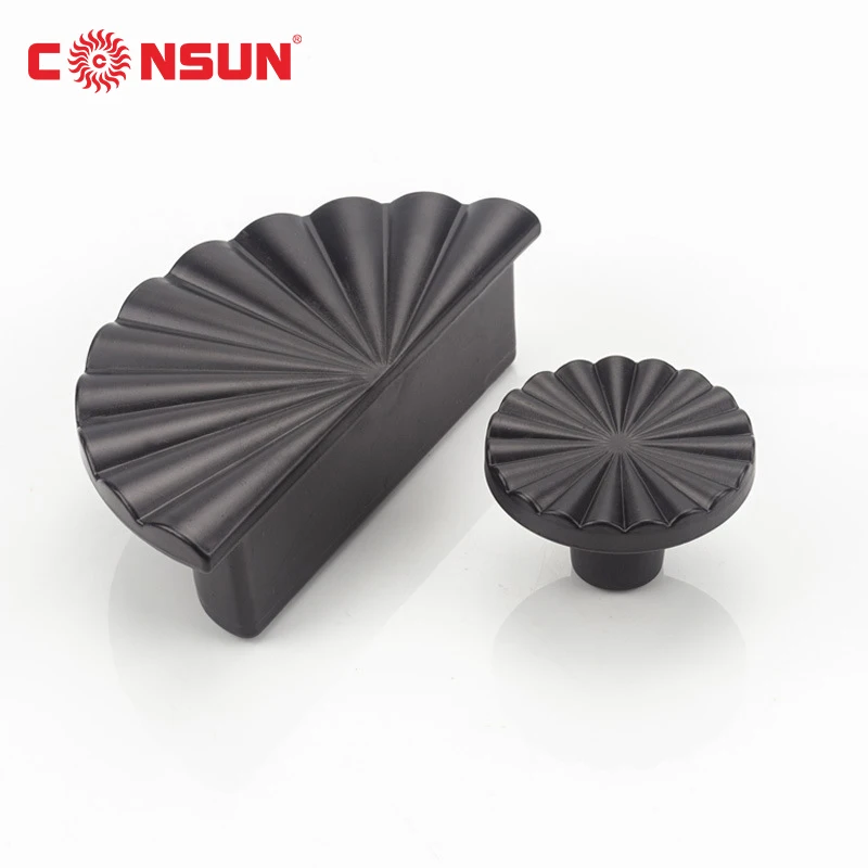 ABS Plastic Low Price Semicircle Pleats Creative Design Furniture Cabinet Wardrobe Drawer Pulls Handles