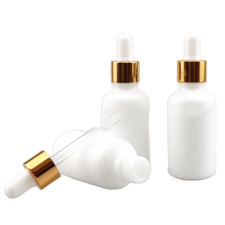 Rectangular White Porcelain 30Ml Dropper Bottles With Labels