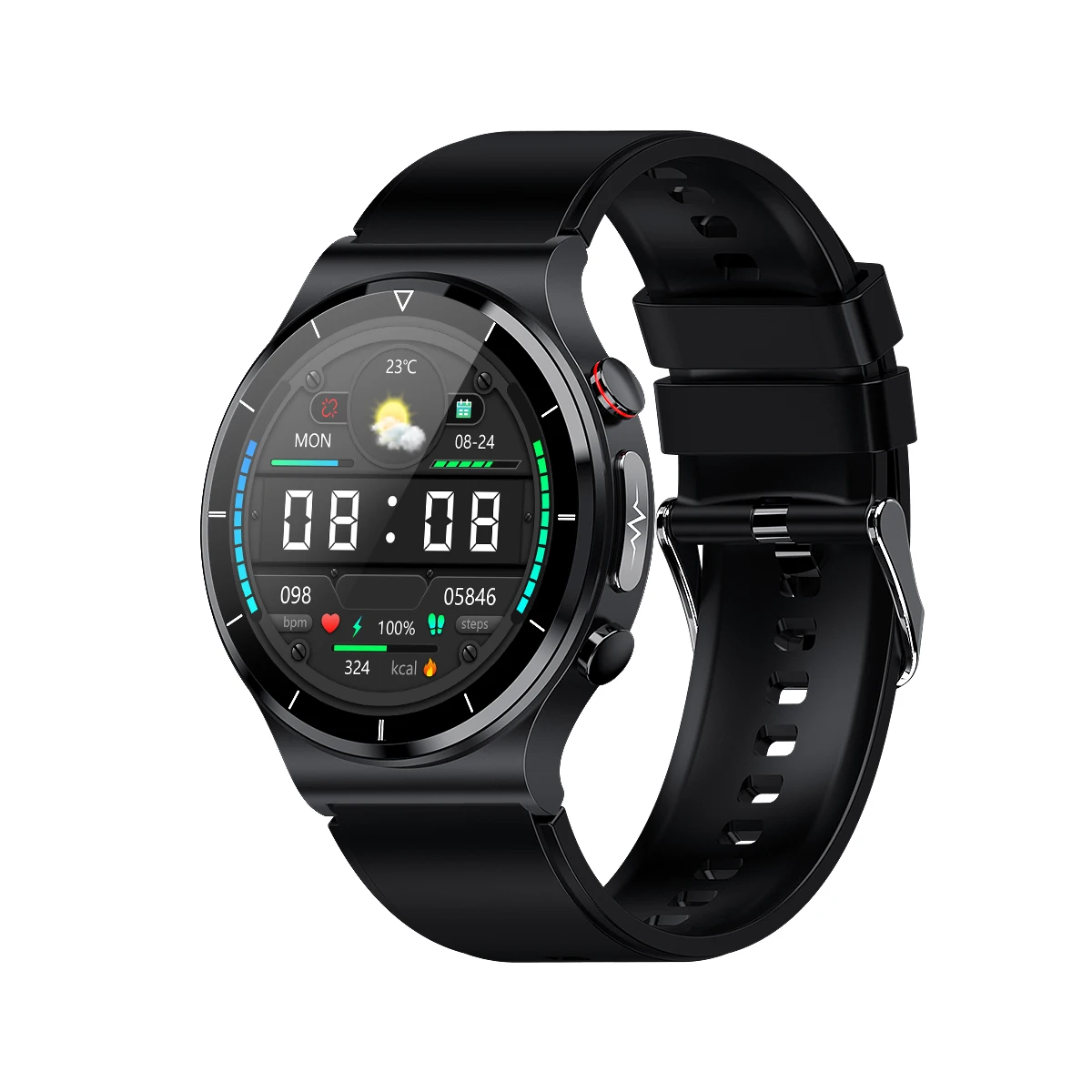Smart Watch Round Shape Cheapest Android Smart Watch with ECG Full Round Screen Sport Smart Watch with Temperature Sensor