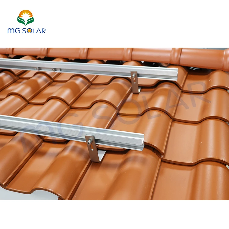 Solar Structure Mounting Panel Tile Roof Aluminum Mount System Solar Rail End Clamp and Roof Hook