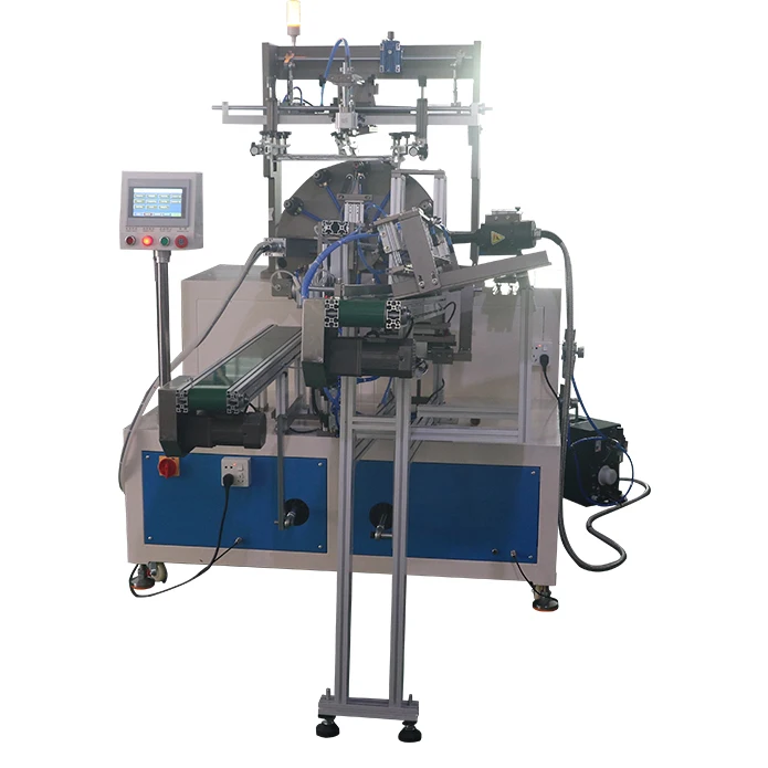 Automatic Pneumatic UV-LED Cylinder Screen Printer for Single Color New Paper Card Logo Milk Tea Cups Farm Including Motor PLC