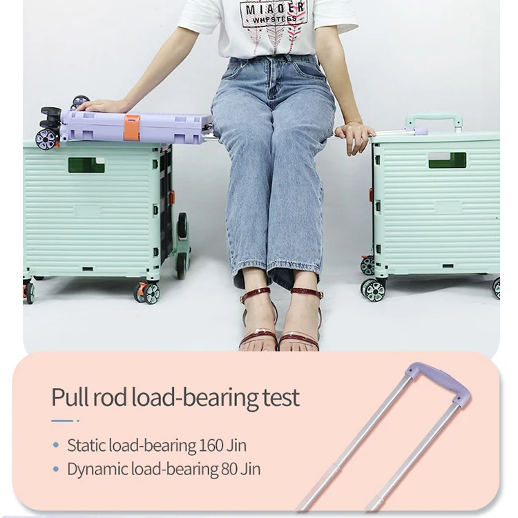 Baoyu Double 3 in 1 Wheels Stair Climbing Vegetable Supermarket Mini Folding Easy Box Shopping Cart Trolley Foldable