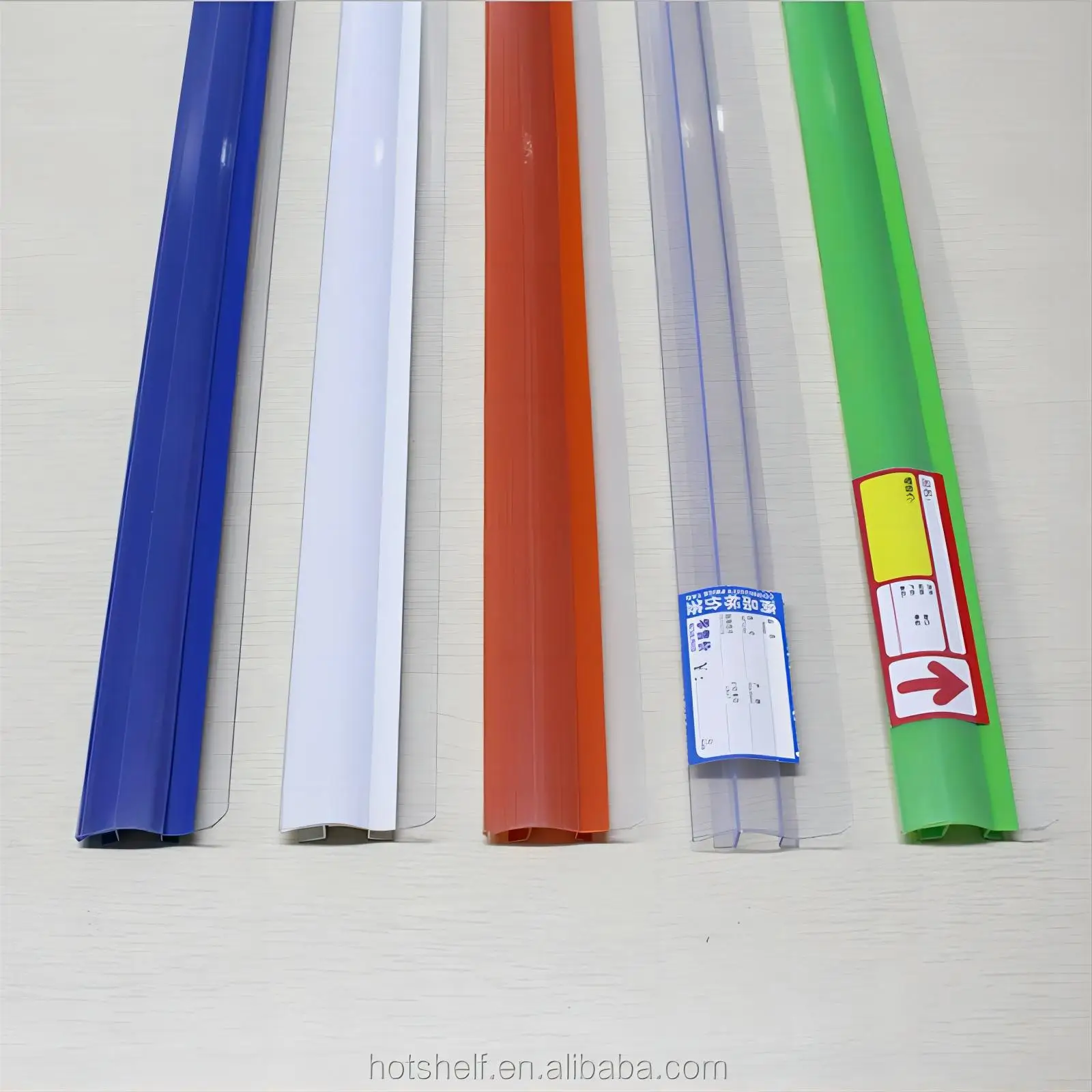 Supermarket Grocery Store Clear Display Plastic Channel Tag Label Holder Shelf Price Strip