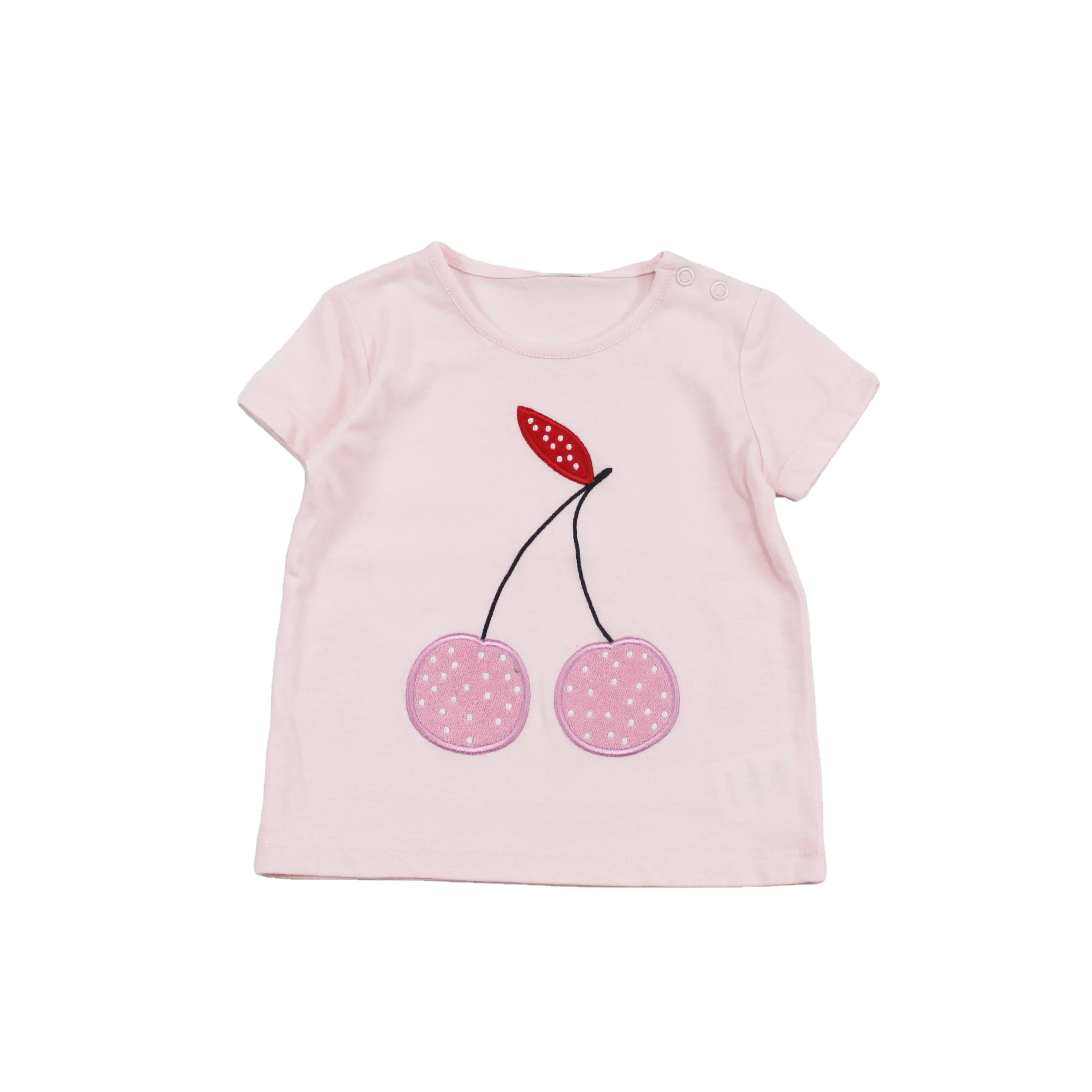 
Custom High Quality Pink 100% Cotton Movement Babys T-shirt 