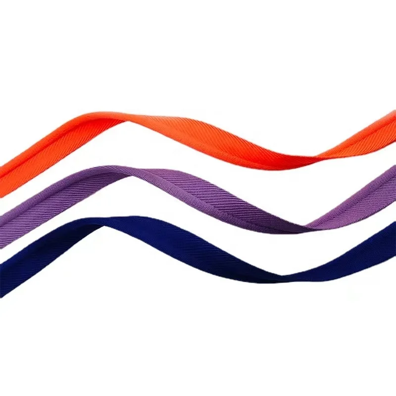 High Quality Manufacturer Custom 10mm Satin Piping Insertion Cord Flange Bias Binding Tape for Home Textiles and Clothing