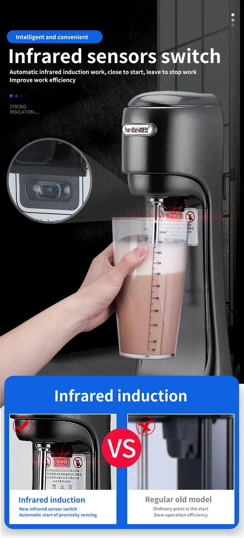 Automatic milk shake making machine milk shake maker