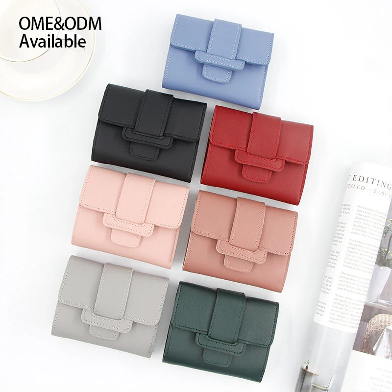 Small Fashion Carteras De Mujer Faux Leather Card Holder For Ladies Wallets And Purses Women Mini Cute Carteira Feminina