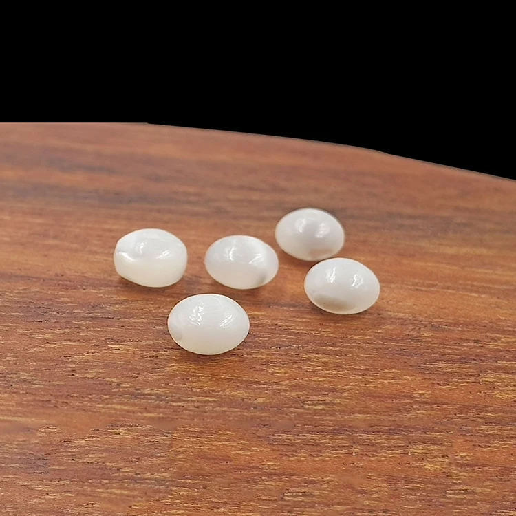 4X6mm flat round rondelle white shell beads supplies for shell jewelry making