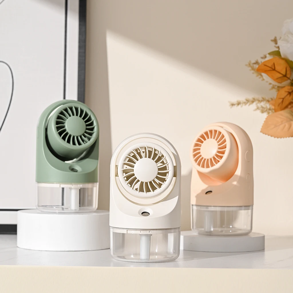 2024 new mould water tank with fan desk table cooling air usb rechargeable handheld outdoor personal portable mini mist  fan