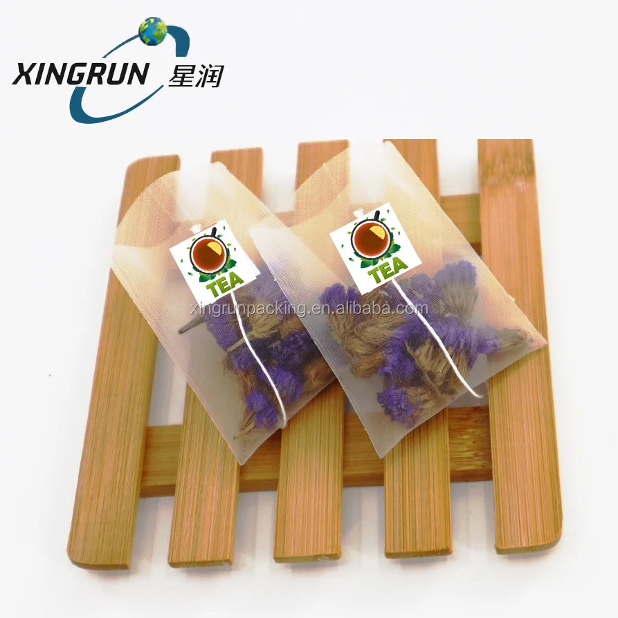 OEM customized triangular PA nylon mesh custom empty pyramids tea bags