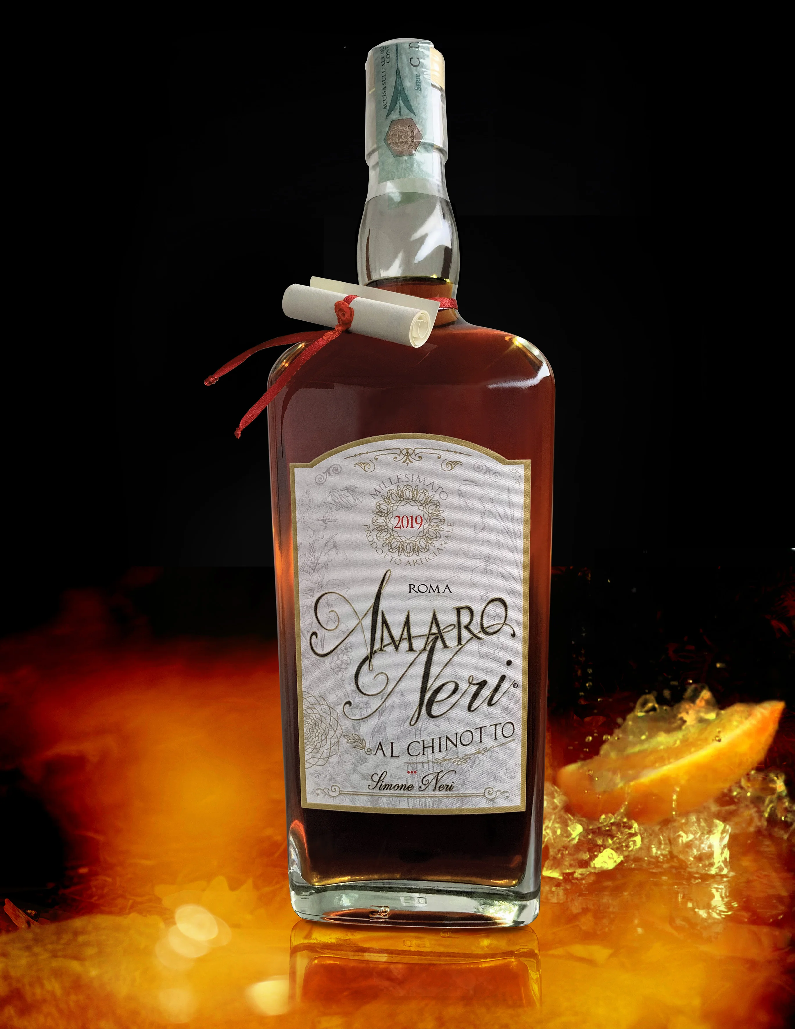 Made in italy liquor store fortemente amaro liqueur spirits glass spirit bottle 700ml alcoholic drink