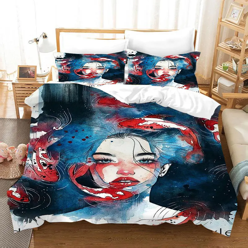 
Novel printed bedding set Billie eilish 1 custom duvet covers hot sell buy online bed sheets 