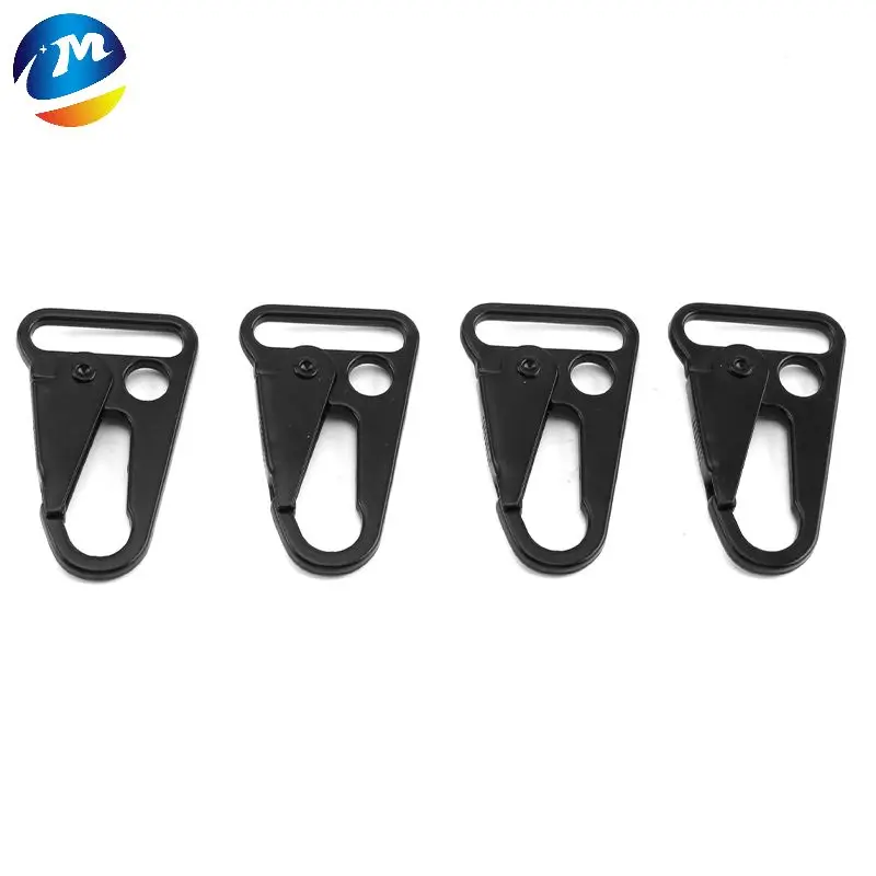 Factory Supply Black Snap Hook Buckle 25mm Outdoor Carabiner Hook HK Sport Metal Olecranon Snap Clasp