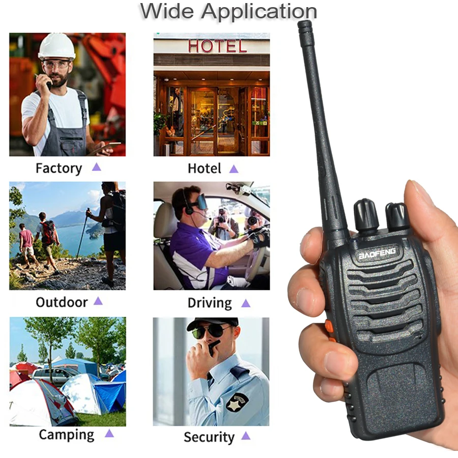 dropshipping BF-888S baofeng walkie talkie 888s UHF 400-470MHz 16Channel Portable two way radio with earpiece bf888s transceiver