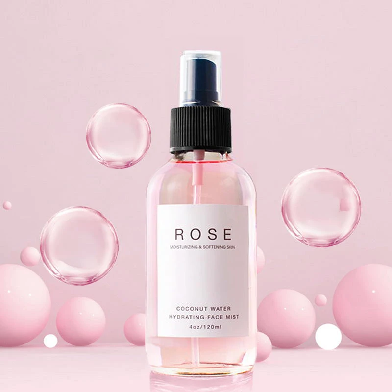 Hydrating Skin Care Spray Facial Toner Private Label Organic Hyaluronic Acid Rose Water Toner For Face