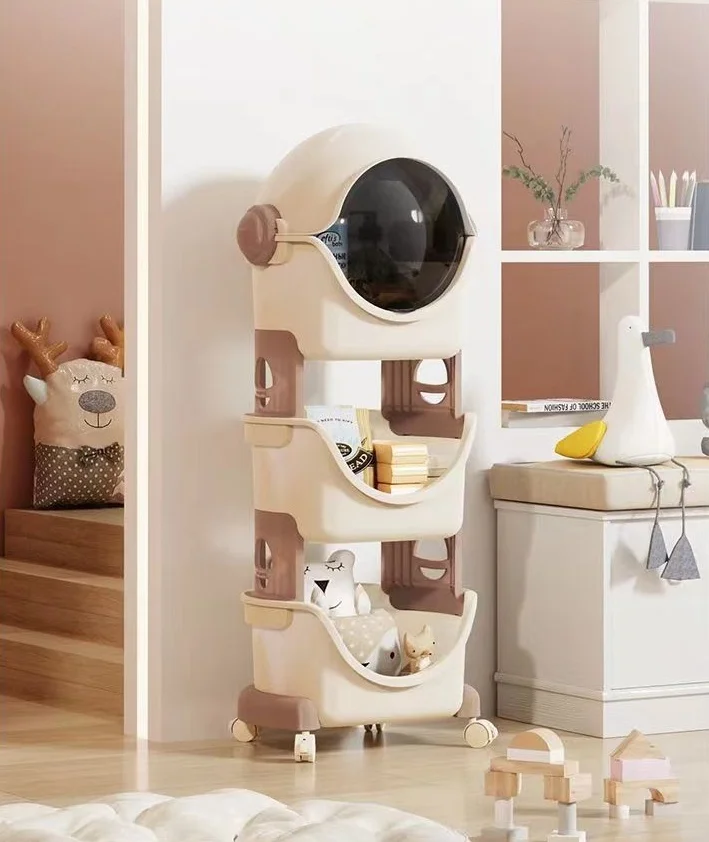 High quality Stroller Storage Rack For Baby Supplies Baby  Storage Mobile Snack Rack Children Picture  Bookcase Bookshelf