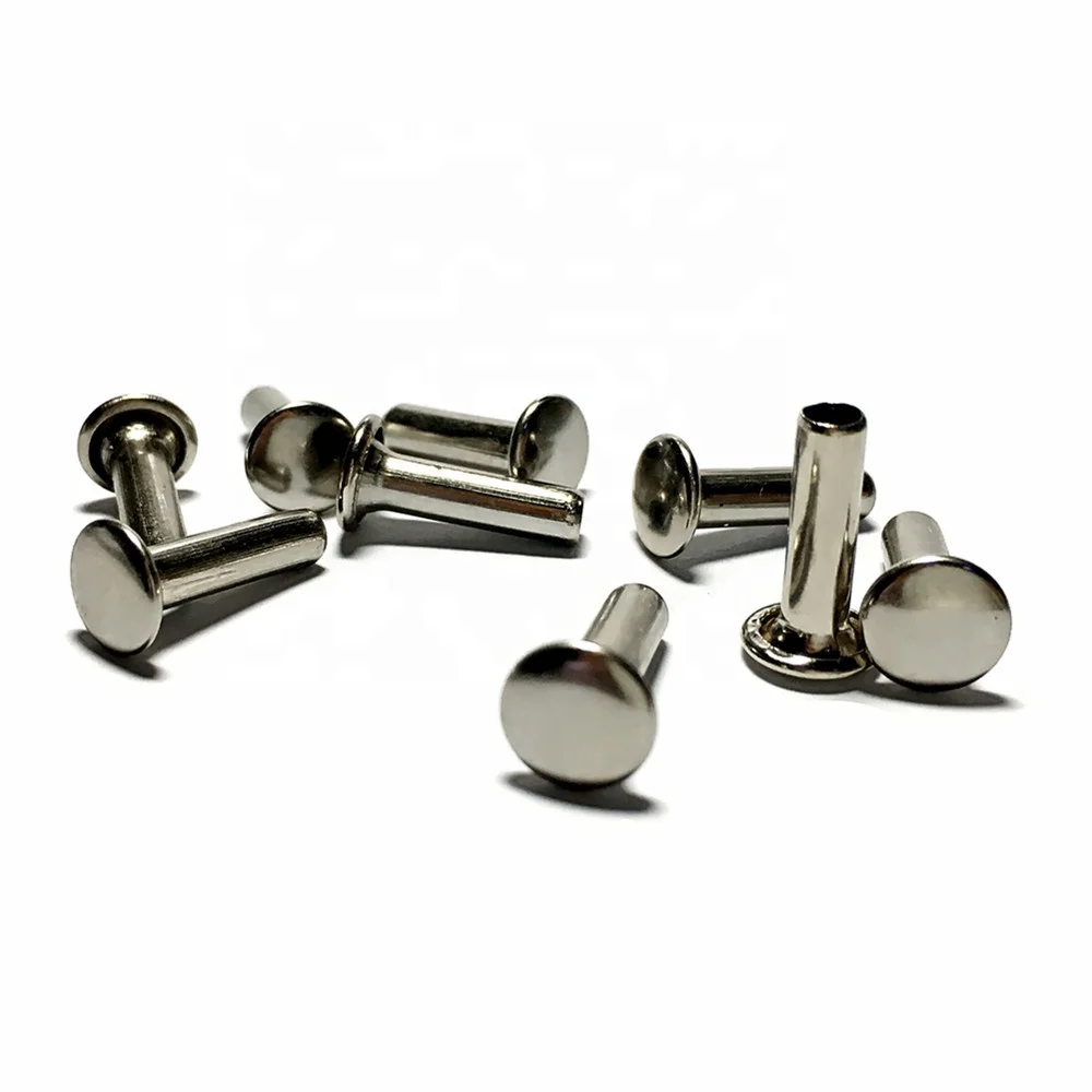 Factory price 8mm metal nickel rivets for leather notebook