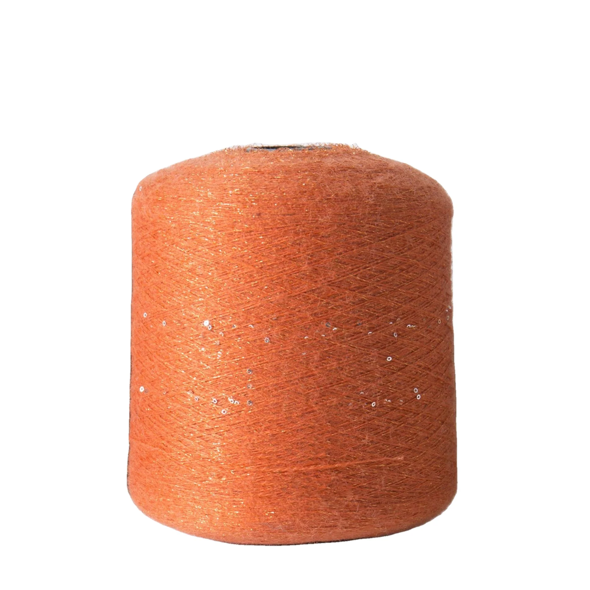Manufacturer Stock High Quality Fashion Bead Shine Fancy Yarn Cone 43% Polyester 40% Viscose 17% Nylon for knitting