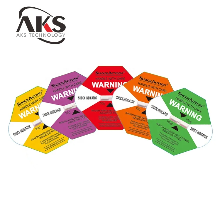 Shockaction Impact Indicator Label 37G Purple Shock Sensor Sticker for Fragile Cargo