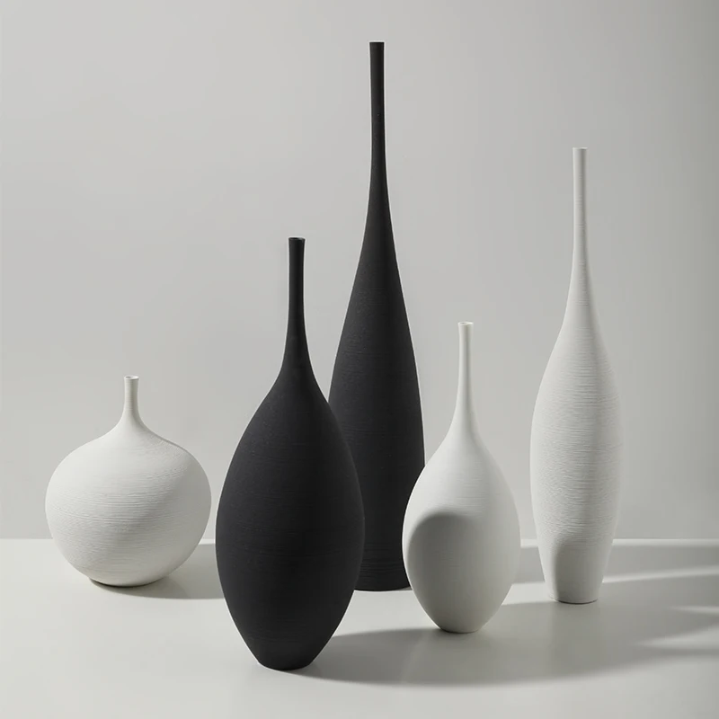 Оптовая продажа, керамические вазы в минималистском стиле, украшения ручной работы, художественные украшения для гостиной, настольные Современные Геометрические Роскошные Отели