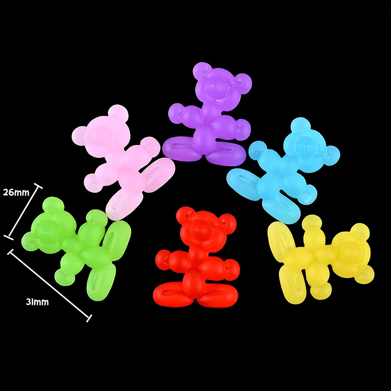 Balloon bear cream mobile phone case accessories hole shoes hairpin Necklace DIY manual material balloon resin accessories