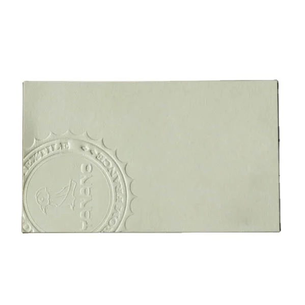 Custom gold foil paper card embossed clothing brand business cards garment hang tags