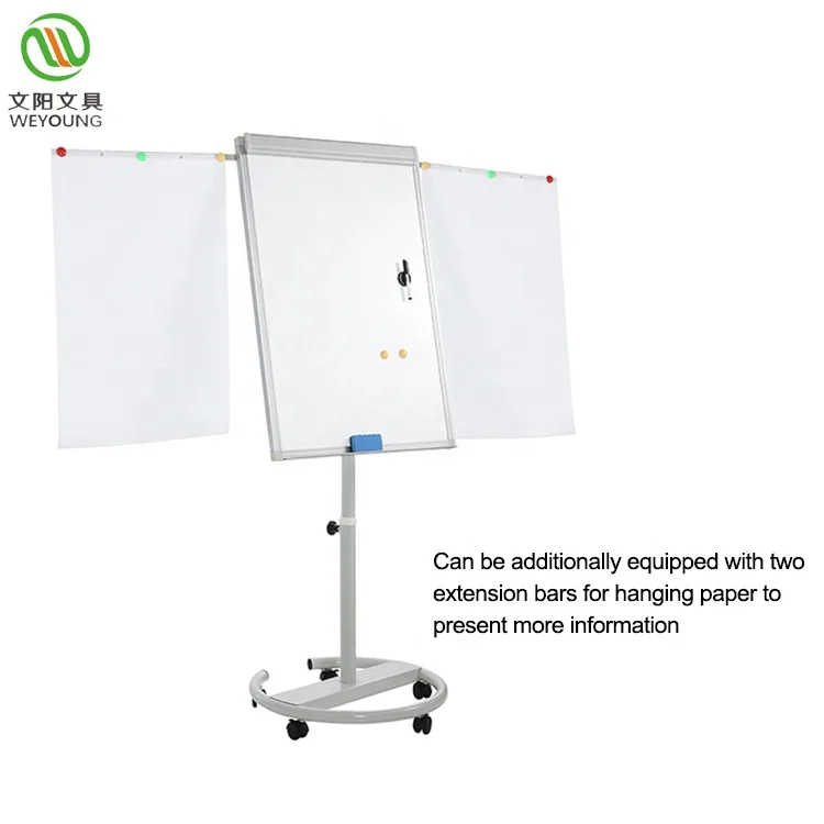 Art Drawing Board Adjustable Height Standard Flip Chart Magnetic White Board
