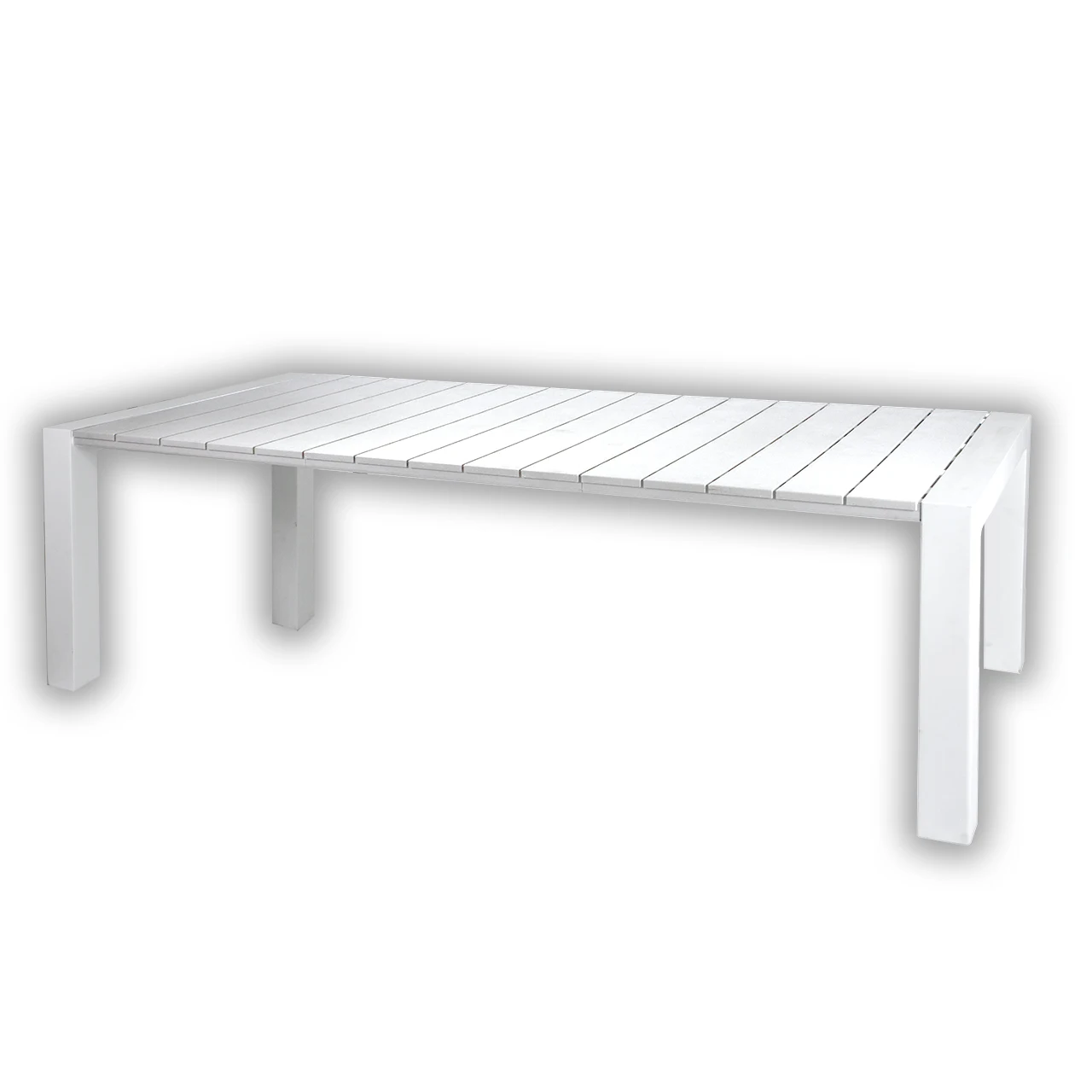 Оптовая продажа от производителя экологически чистые сверхпрочные металлические рамы современные белые уличные обеденные столы садовые наборы из пластика