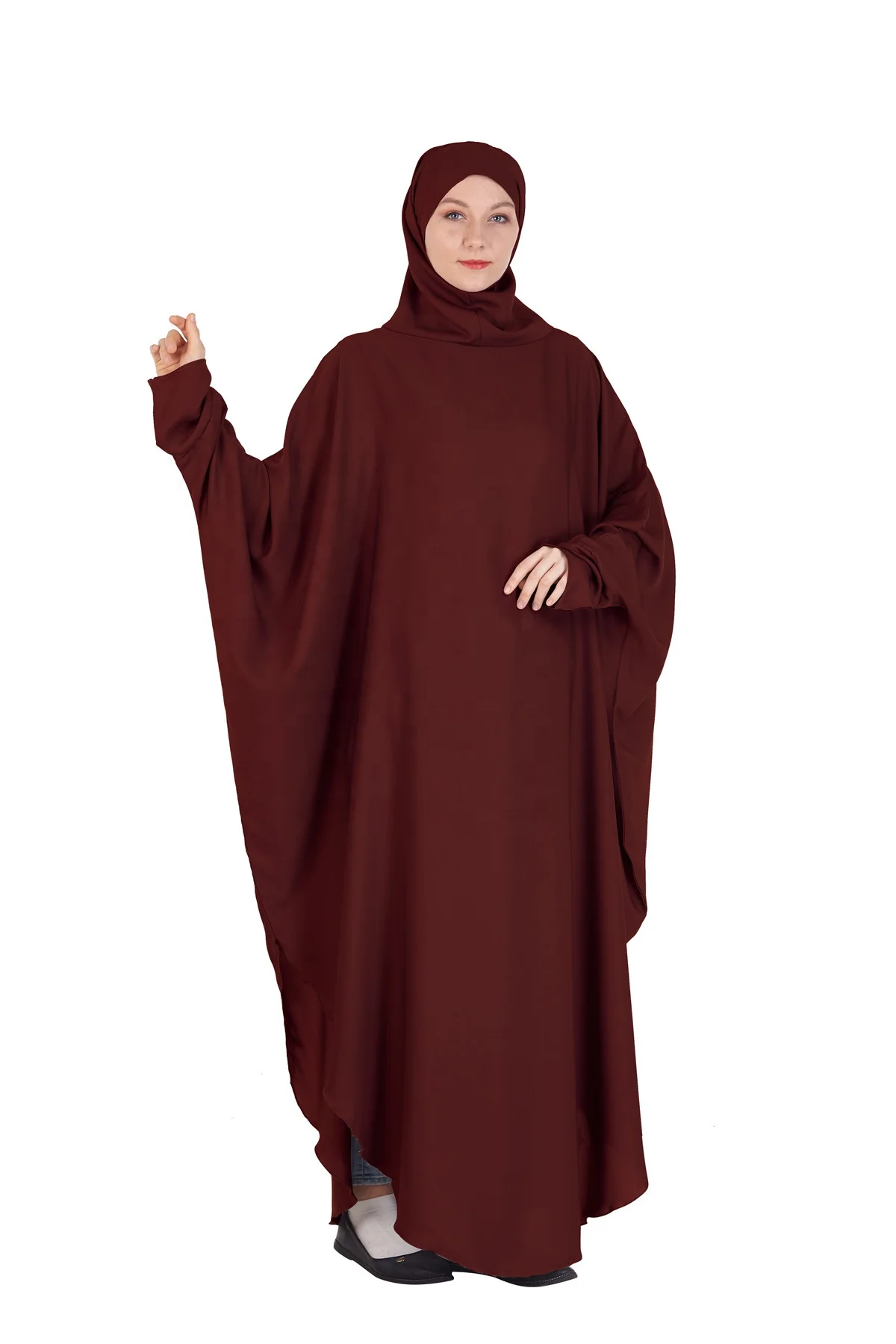 Hot Sell Caftan Kaftan Modest Clothing Eid Popular Simple Nida Fabric Dubai  Muslim Abaya for Women Hijab Prayer Dress