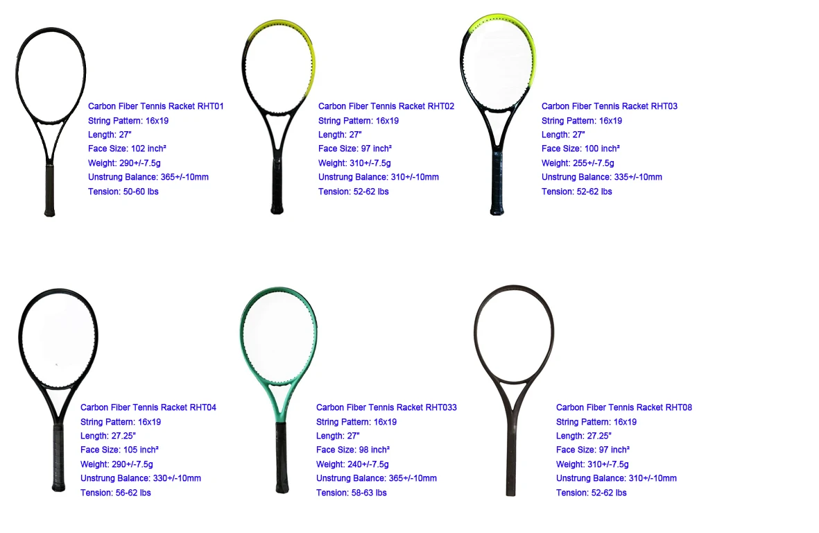 tennis rackets