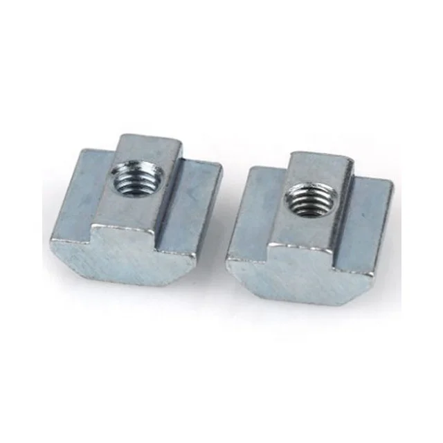 Steel Galvanized Concealed M4/M5/M6/M8 T Shape Square Sliding Block Nut Standard Aluminum for 4040 Europe Metric Thread DIN Gubo