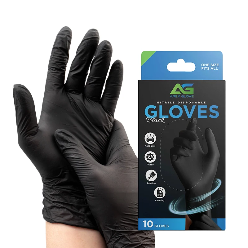 Premium Quality Black Nitrile Gloves with Superior Elasticity for Enhanced Tactile Sensitivity