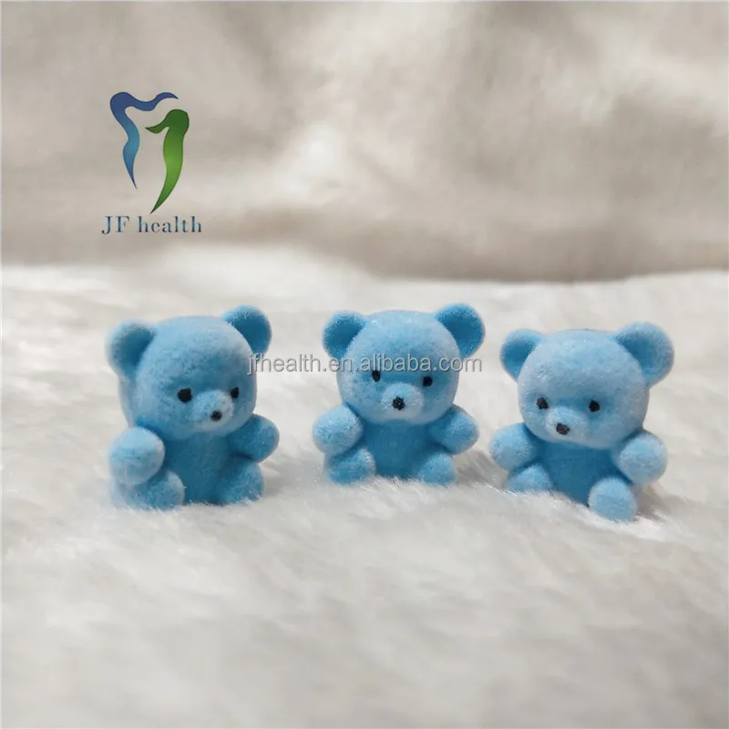 Wholesale creative cute cartoon mini keychain pendant necklace bow tie flocking bear