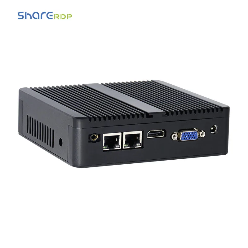Qinglian Msi Desktop Mini PC X86 12V 3A 5A 2 Lan Port Fanless Computer J1800 J1900 J4125 Custom Embedded Mini PC