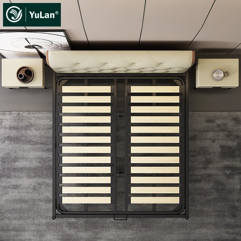 Modern Home Furniture Wooden Frame Bedroom Frame King Queen Double Size Leather Bed