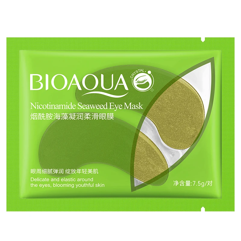 Частная этикетка BIOAUQA лучшие темные круги удаление Коллагена против морщин Кристалл гиалуроновой кислоты 24k Золотая маска для глаз листа