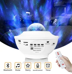 New Night Lights Laser Lamp Projection Speaker BT Music Starry Mini Wifi Smart Star Projector  Night Light Projector