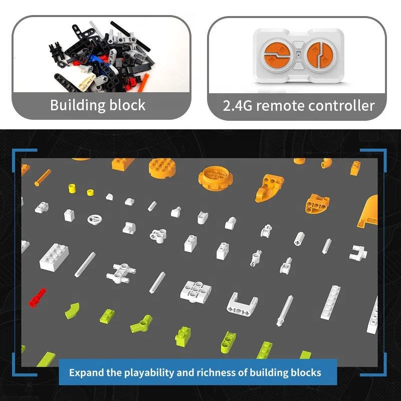 5 in 1 APP programming rc robot toy building blocks set 2.4G remote controlled electric building blocks toy science building kit