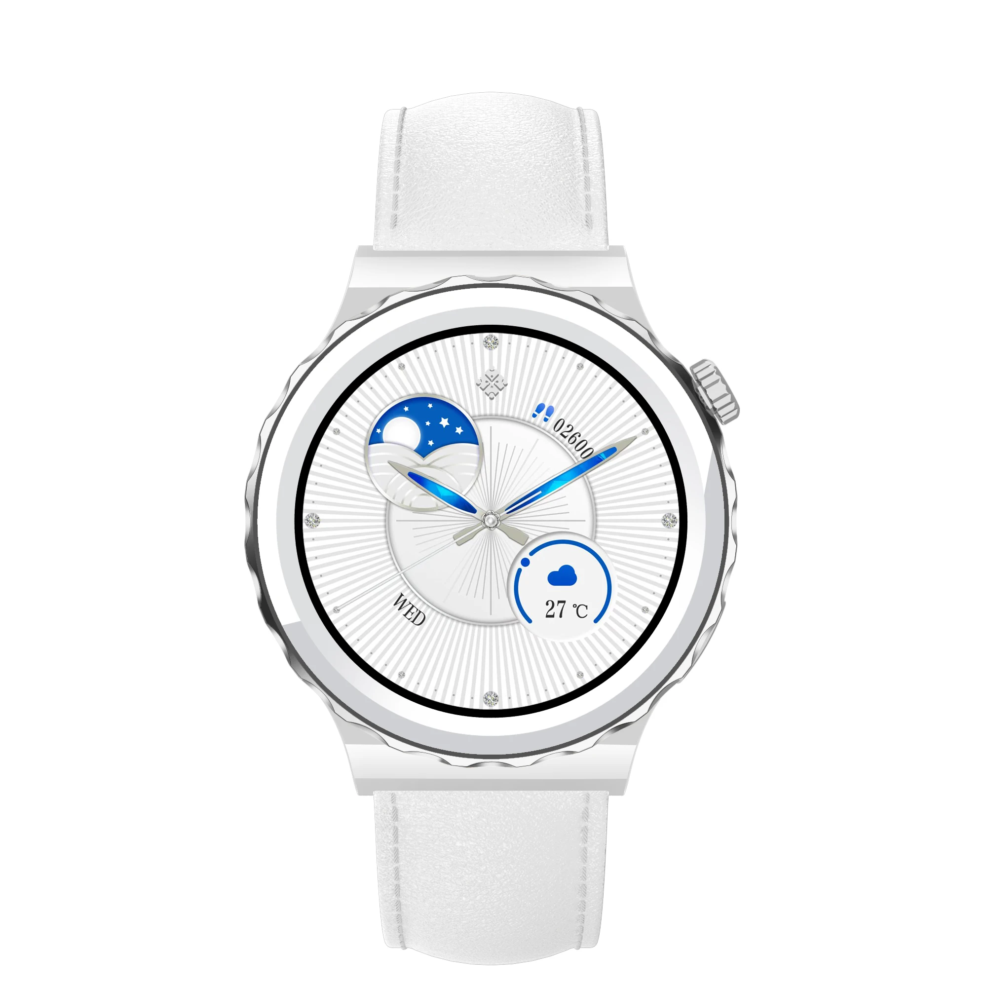 E23 Lady SmartWatch Silicon Leather Ceramic Strap Smart Bracelet 1.32 IPS Screen Dial Calling Waterproof Smart Watch CE Rohs