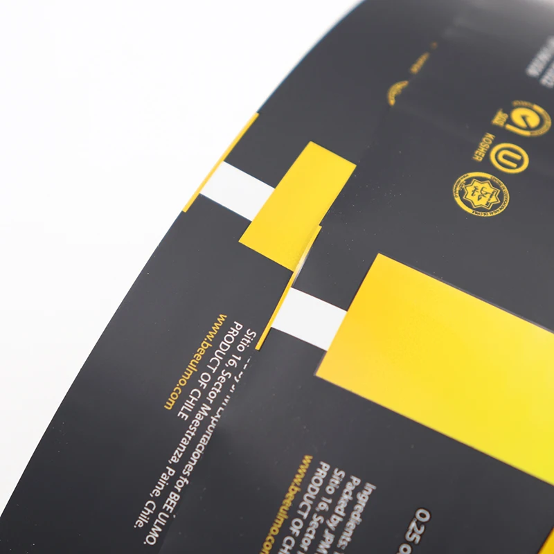 Wholesale Custom Printed Laminated Plastic Roll Film Aluminum Foil Food Grade  Honey Packaging Roll Film