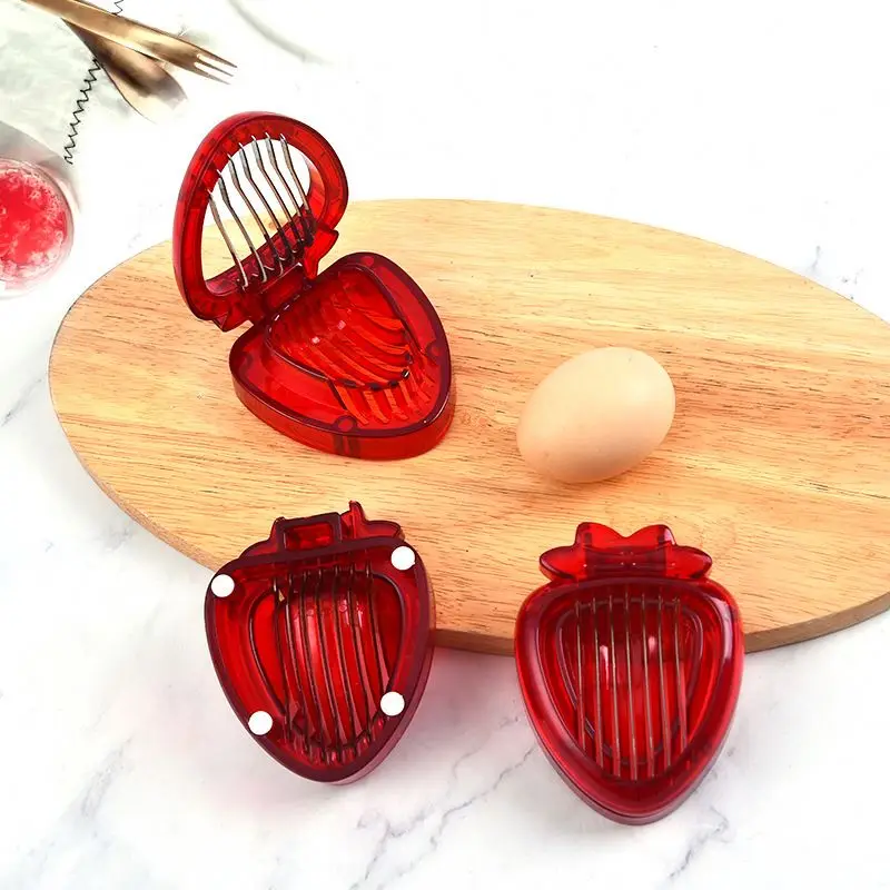 2021 hot selling kitchen accessories plastic egg cutter tools hard boiled egg slicer with stainless steel wire