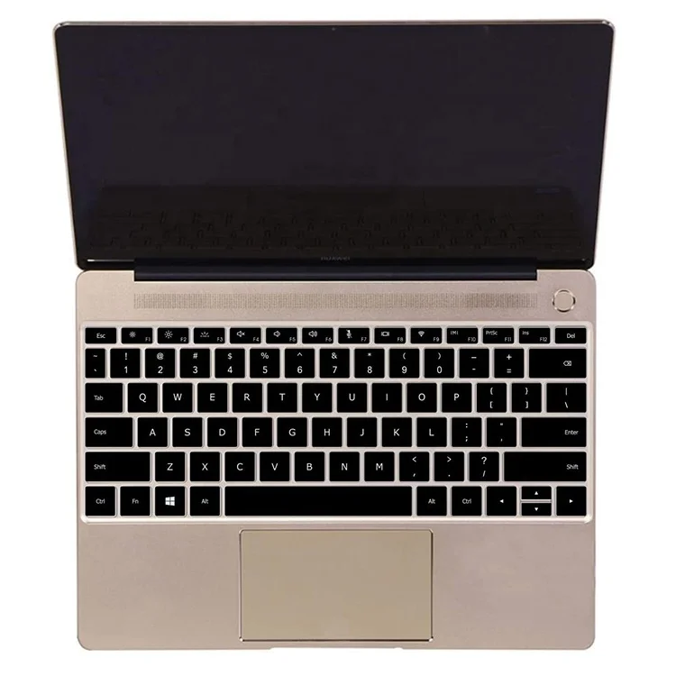 Ультратонкий защитный силиконовый чехол с клавиатурой для Huawei Matebook X Laptop 13, Черный Защитный чехол для Huawei