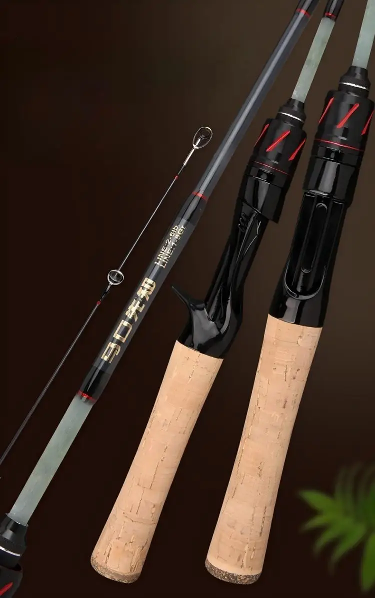 1.8m Fast Action Carbon Wood Gun Handle Horsemouth Surf Rod Lure Freshwater Pike Salmon Sea Bass Marlin Snapper Lakes Rivers